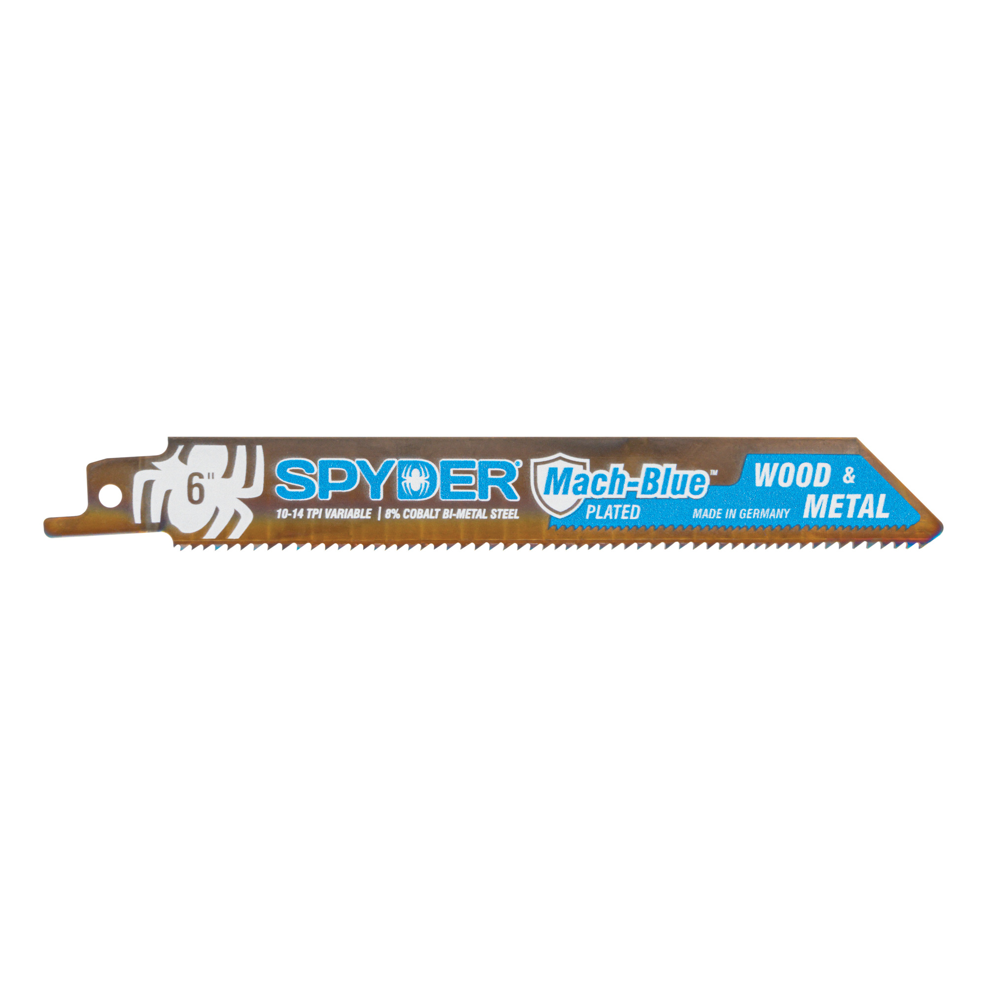 SPYDER Mach-Blue™, 6in. 10/14-Tpi Metal Cutting Recip Saw Blades, 2Pk, Blade Length 6 in, Included (qty.) 2 Model# 200319